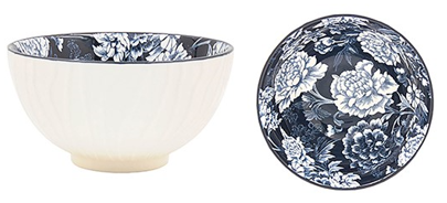 Tuscany Dark Blue Fleur Bowl Medium - Choice of 3 Patterns