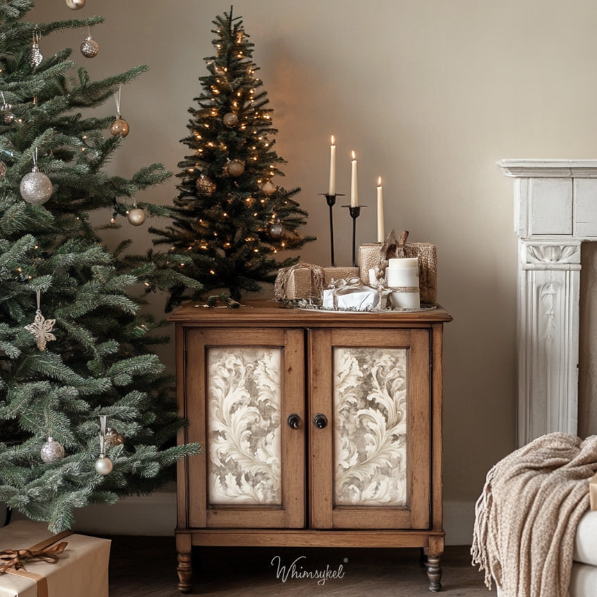 Neutral Baroque | 18 lb Whimsykel Decoupage Tissue Paper | 21x29 Inches