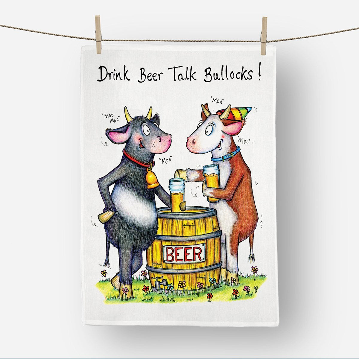Talk Bullocks Tea Towel