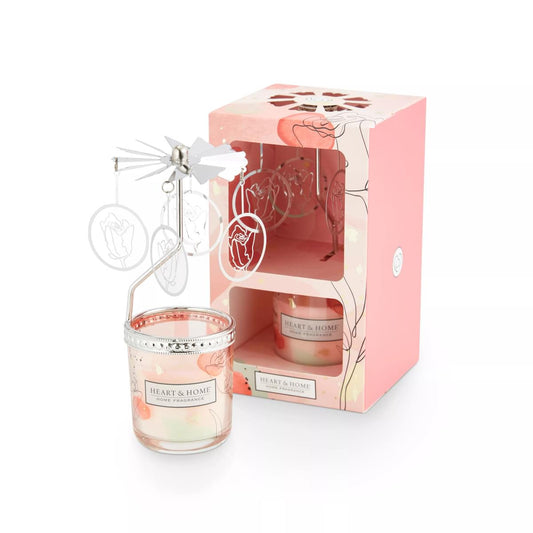 Heart and Home - Mini Candle & Carousel Gift Set - With Love