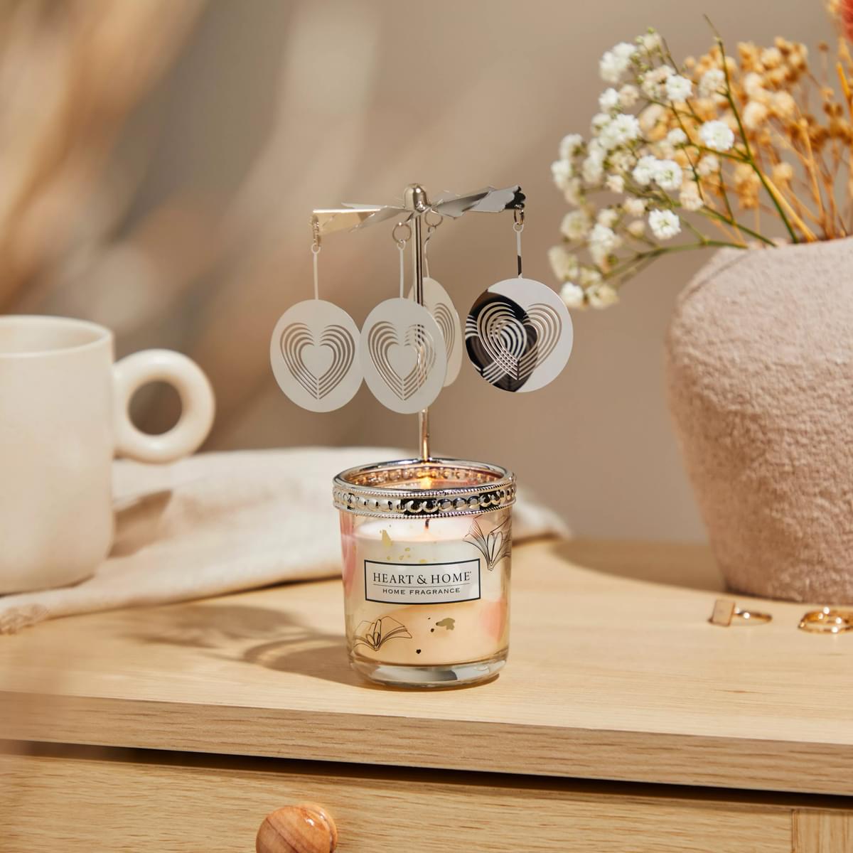 Heart and Home - Mini Candle & Carousel Gift Set - With Love