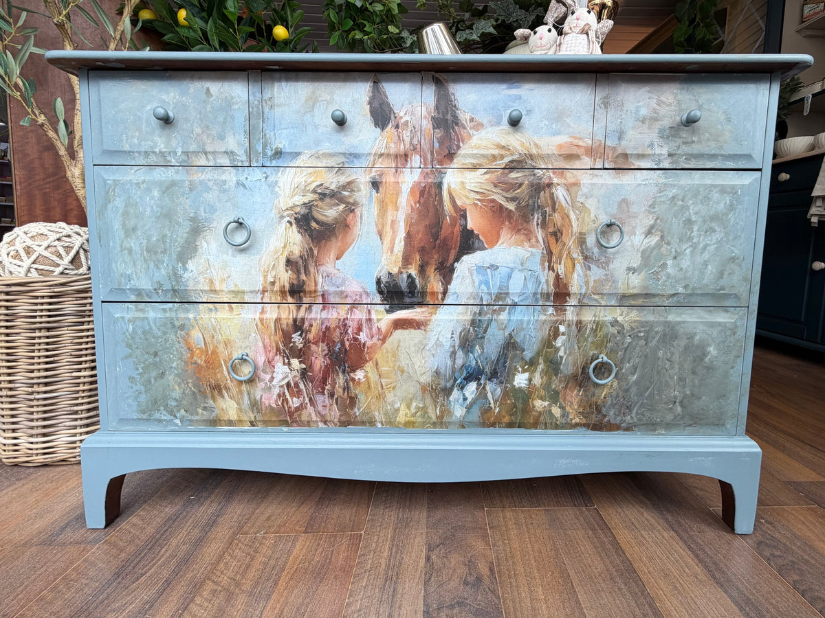 Upcycled Stag chest of drawers