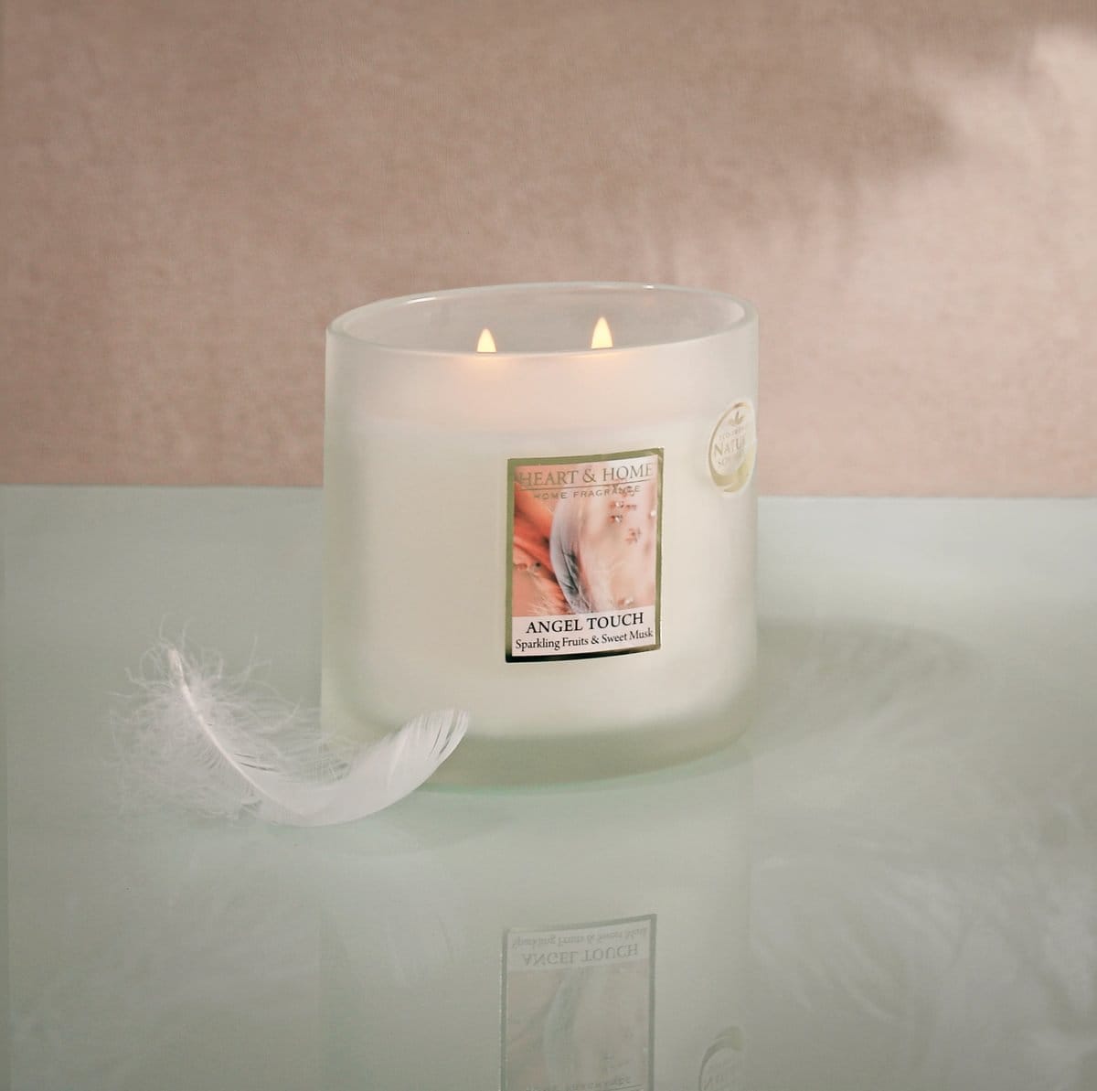 Heart and Home - Twin Wick Candle - Angel Touch