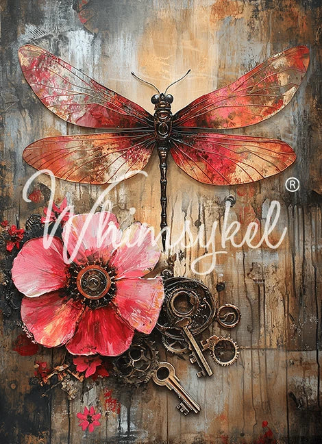 Industrial Bloom Whimsykel Designs Decoupage Tissue Paper Art Supplies for DIY Crafts