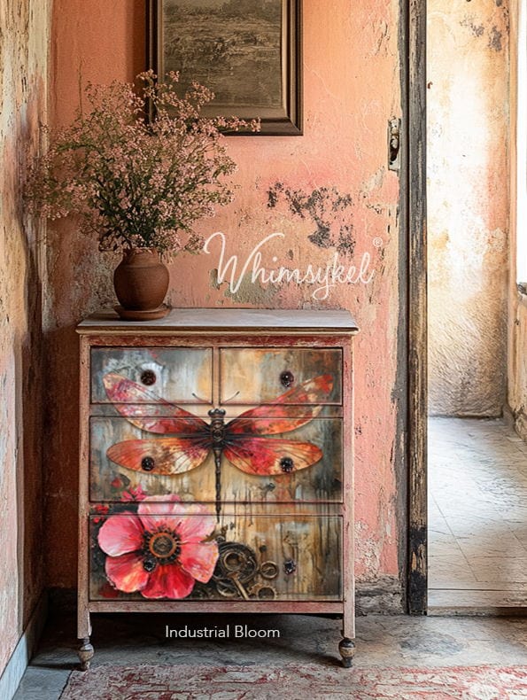 Industrial Bloom Whimsykel Designs Decoupage Tissue Paper Art Supplies for DIY Crafts