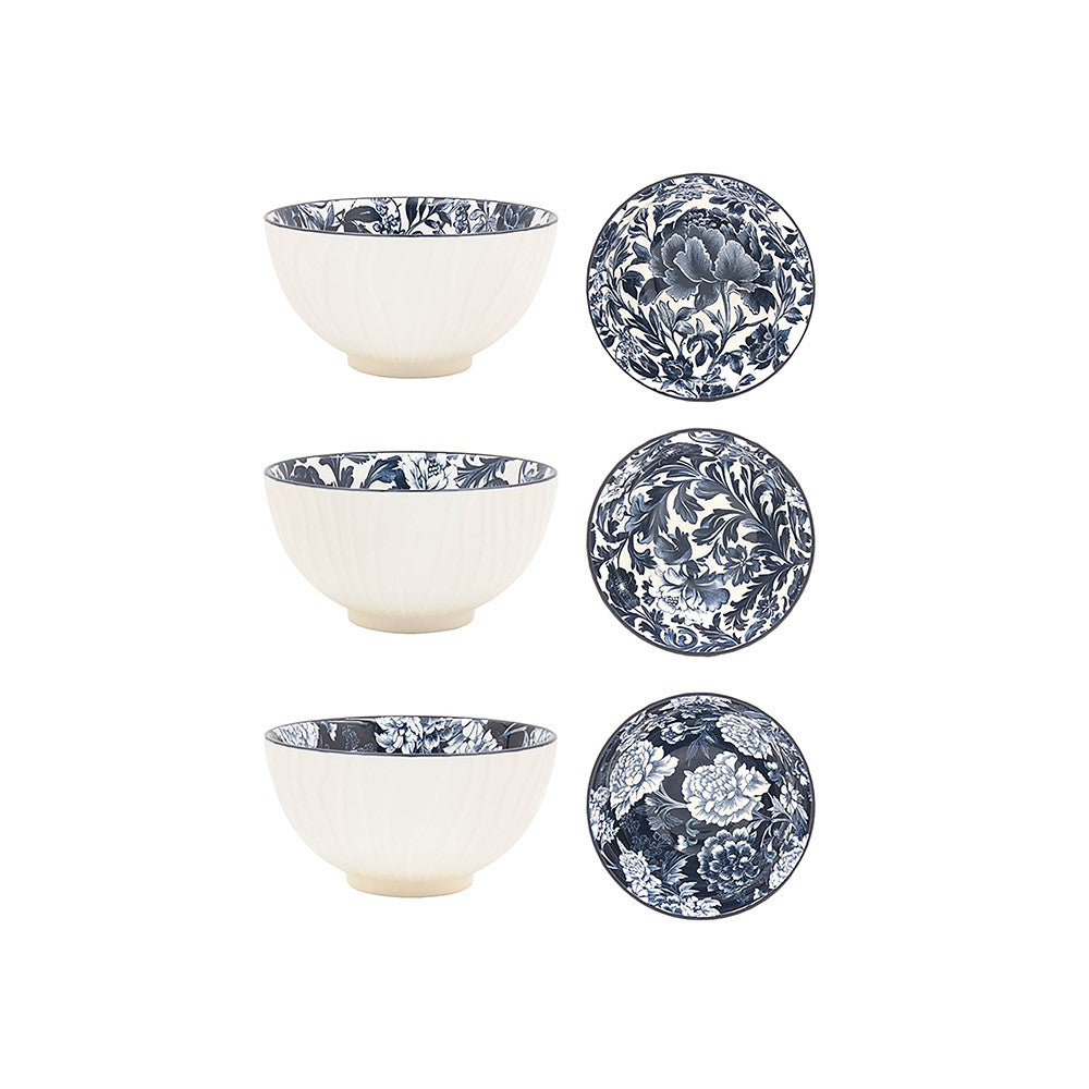 Tuscany Dark Blue Fleur Bowl Medium - Choice of 3 Patterns