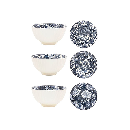 Tuscany Dark Blue Fleur Bowl Medium - Choice of 3 Patterns