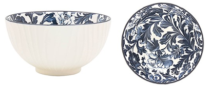 Tuscany Dark Blue Fleur Bowl Medium - Choice of 3 Patterns