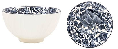 Tuscany Dark Blue Fleur Bowl Medium - Choice of 3 Patterns
