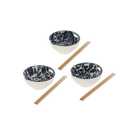 Tuscany Dark Blue Ramen Bowl With Chop Sticks - Choice of 3 Patterns