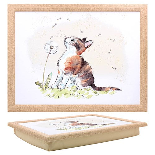 Paper Shed Laptray Cat With Dandelion