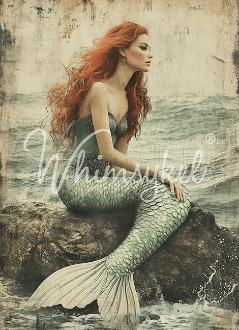 Maiden of the Sea Whimsykel Designs Decoupage Tissue Paper Art Supplies for DIY Crafts