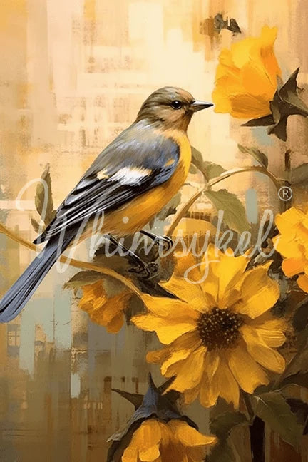 October Bluebird Whimsykel Designs Decoupage Tissue Paper Art Supplies for DIY Crafts