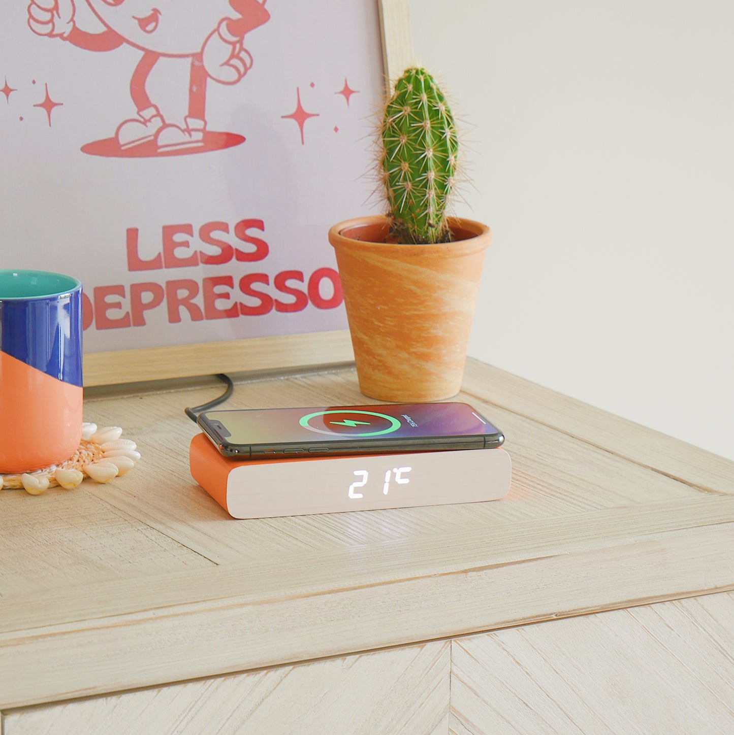 Rise Charge Wireless Charger Alarm Clock