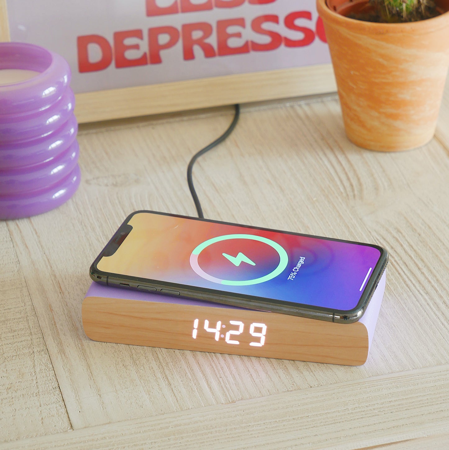 Rise Charge Wireless Charger Alarm Clock