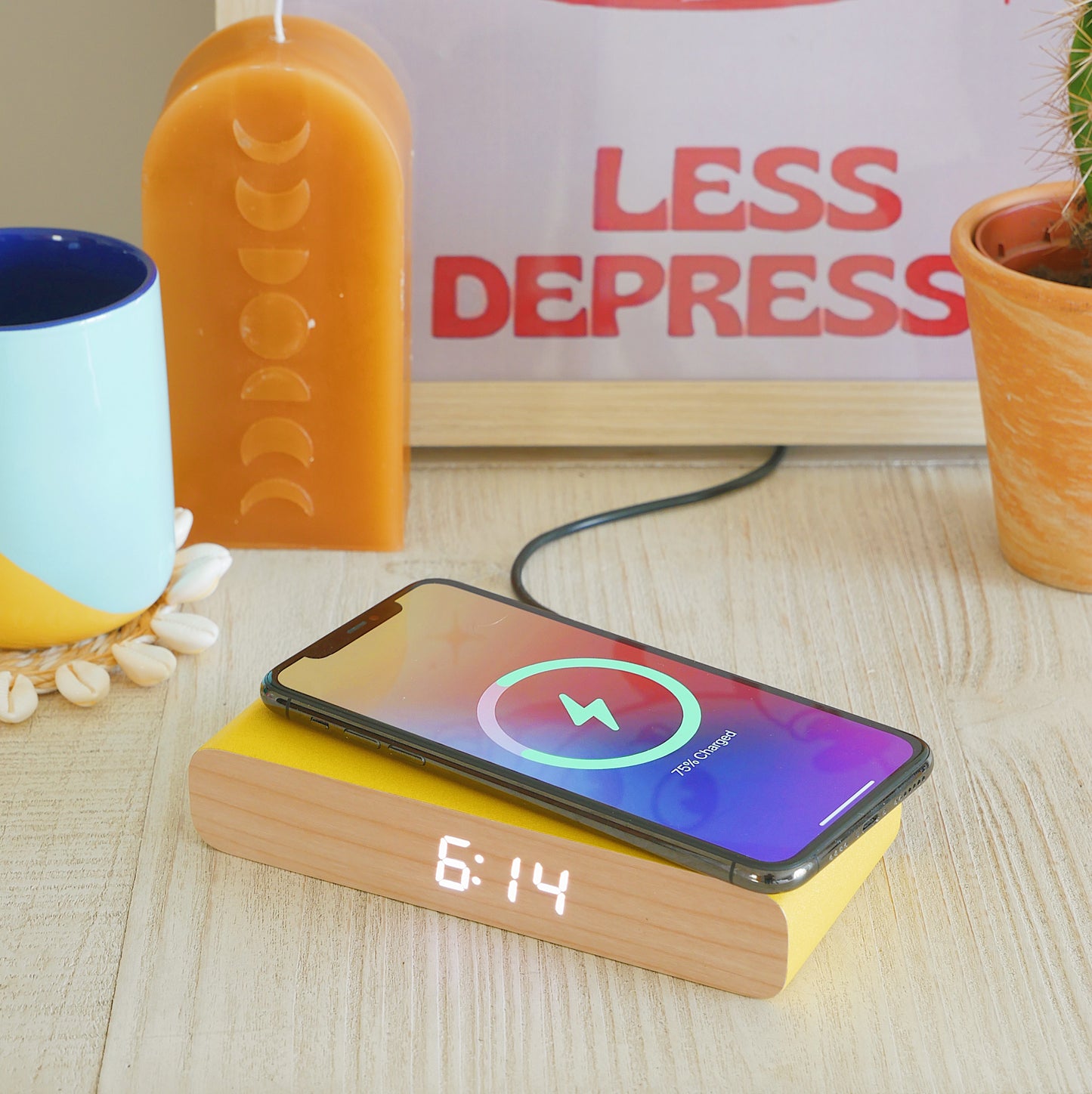 Rise Charge Wireless Charger Alarm Clock