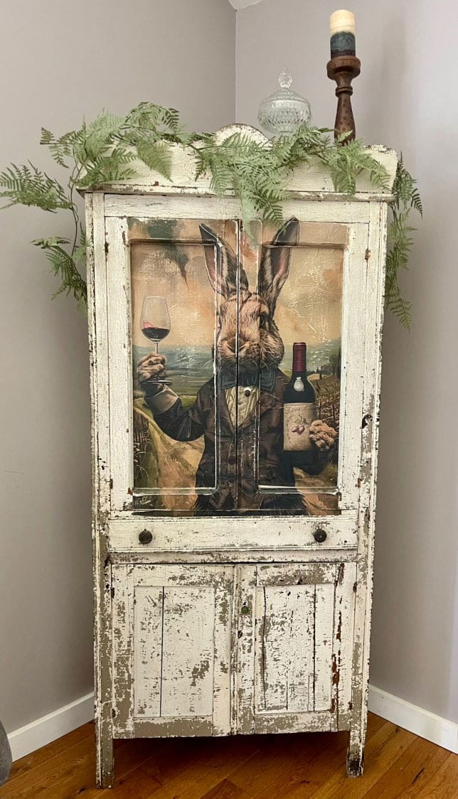 Bunny Bordeaux Whimsykel Designs Decoupage Tissue Paper Art Supplies for DIY Crafts - Furniture