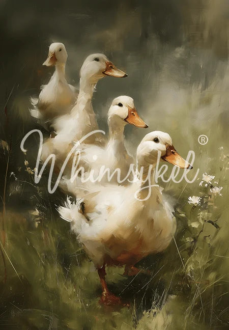 Ducks in a Row Whimsykel Designs Decoupage Tissue Paper Art Supplies for DIY Crafts