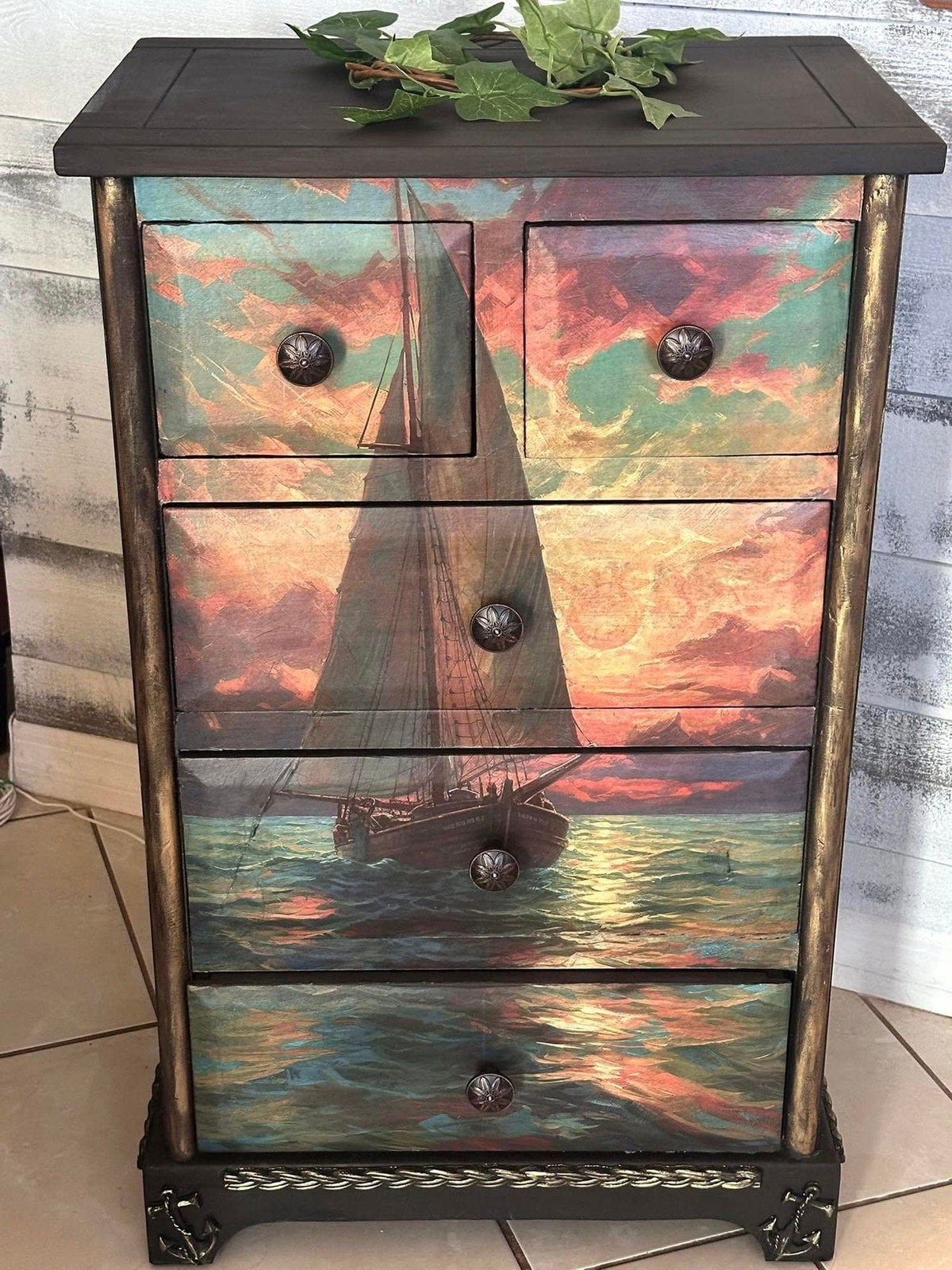Nautical Serenity Whimsykel Designs Decoupage Tissue Paper Art Supplies for DIY Crafts