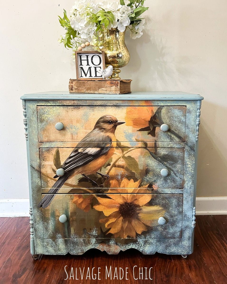 October Bluebird Whimsykel Designs Decoupage Tissue Paper Art Supplies for DIY Crafts